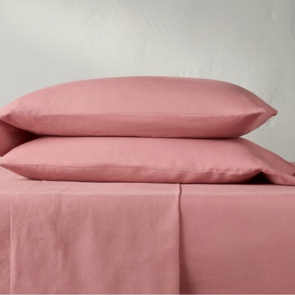 Casaluna Full 100% Washed Linen Solid Sheet Set
Rose - Casaluna™